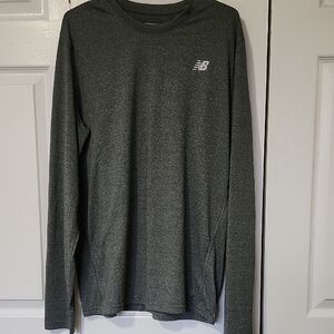 New Balance Men's Charcoal Long Sleeve Tee